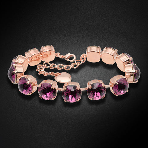 Браслет "Edems (Amethyst)" с кристаллами Swarovski™